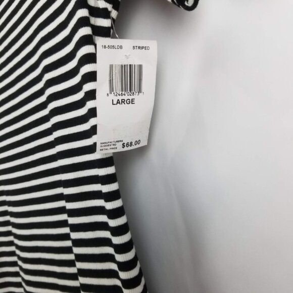 Olivaceous Dress Womens Large Striped Low Cross Back Skater - Picture 5 of 5